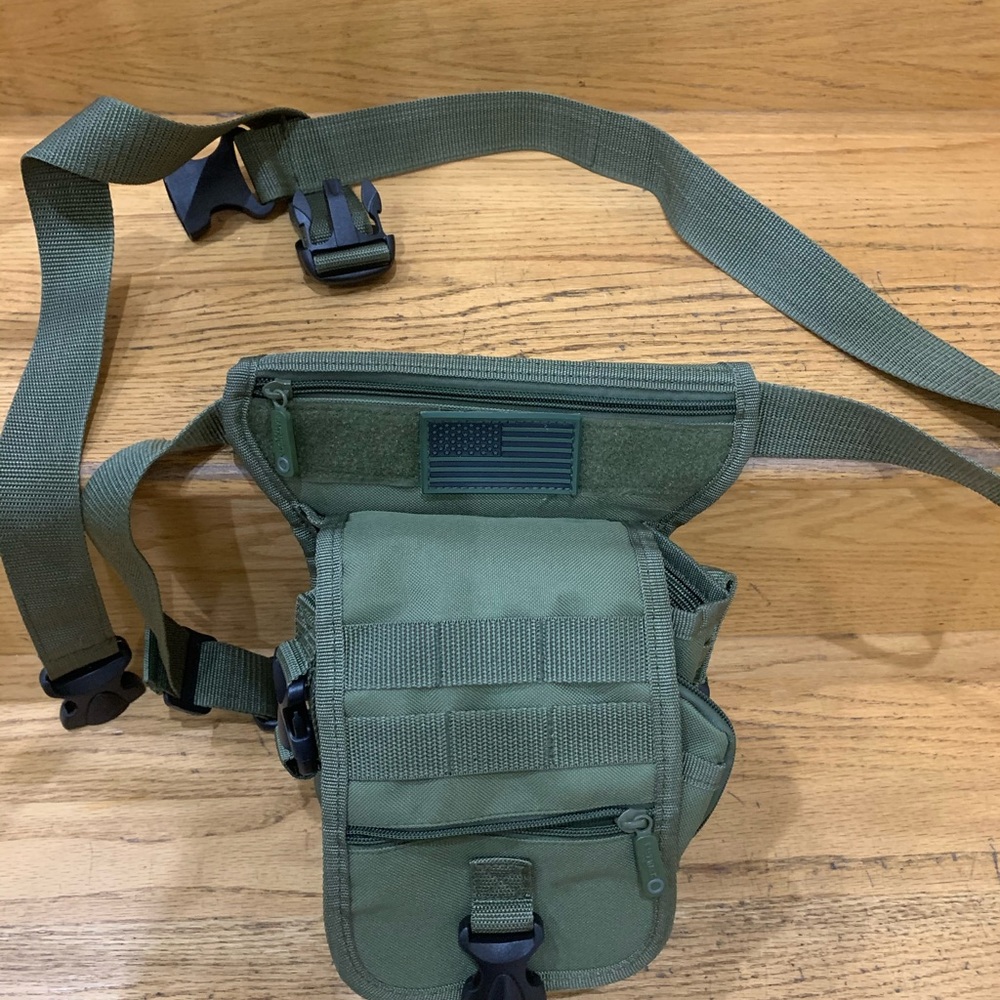 Army Green Waist/Leg Strap Bag